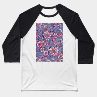 Sweet Spring Floral - soft indigo & candy pastels Baseball T-Shirt